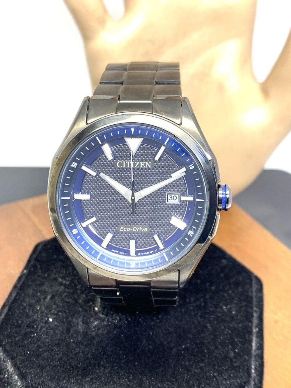 Citizen Men's Watch AW1147-52L Eco Drive Gray Blue Dial Gunmetal Stainless Steel
